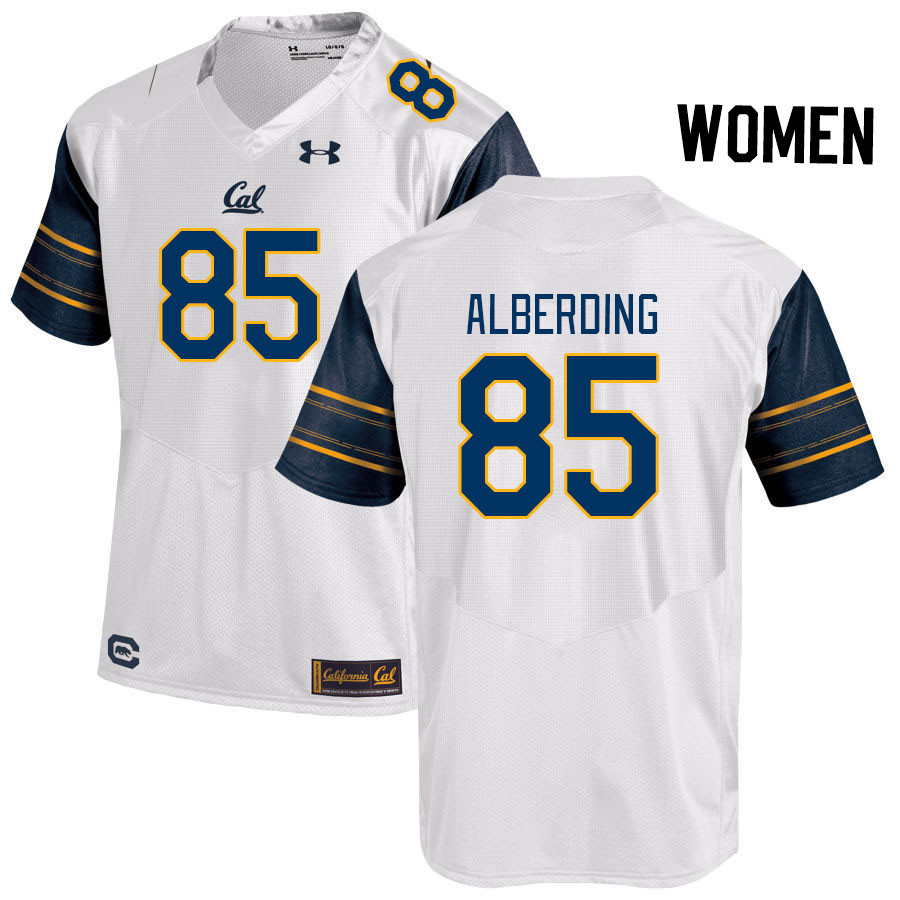 Women #85 Asher Alberding California Golden Bears College Football Jerseys Stitched Sale-White